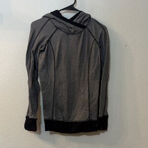 Lululemon Striped Gray and Black Women's Sweater